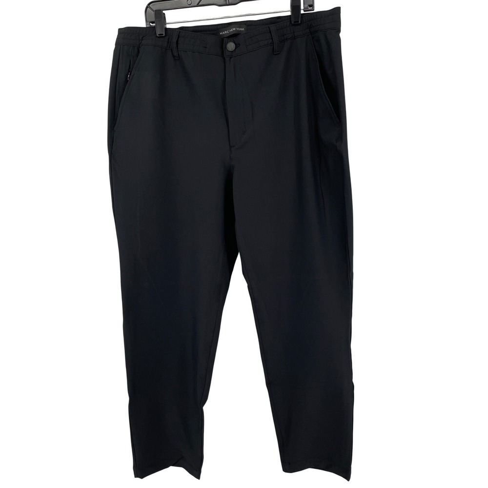 Marc New York Commuter Pants Mens 38x32 Black Performance Stretch MNY